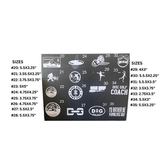Disc Golf Vinyl Decals Stickers Car Truck RV Window Multiple Styles To CHOOSE - Picture 4 of 4